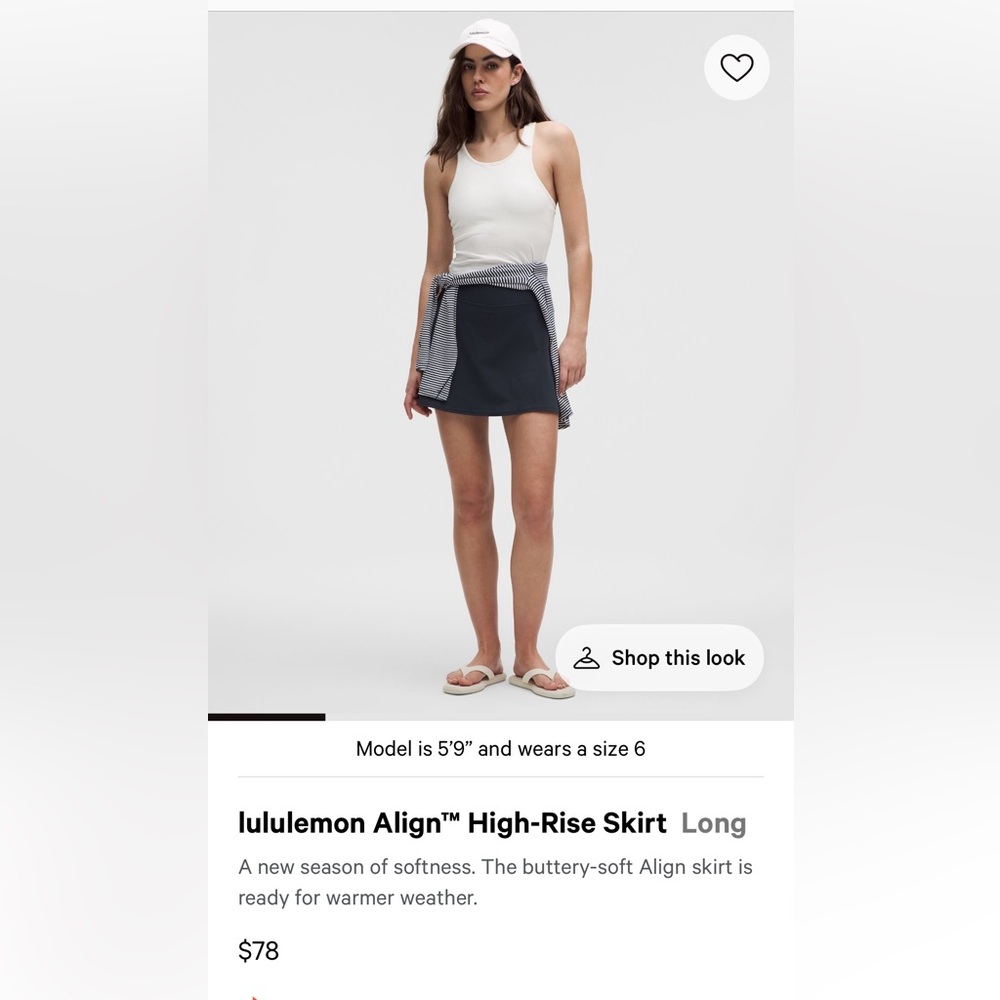 Lululemon align mini skirt in navy LONG